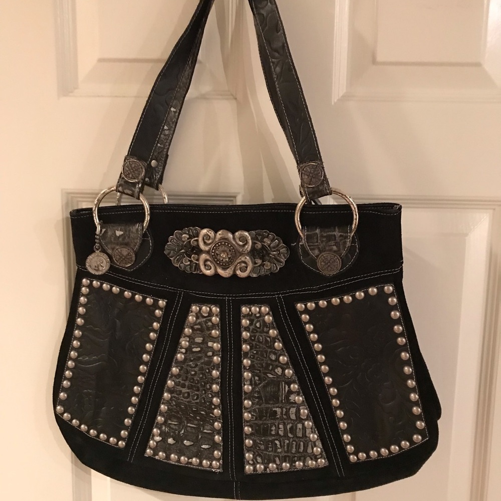 Leatherock Jeweled Handbag
